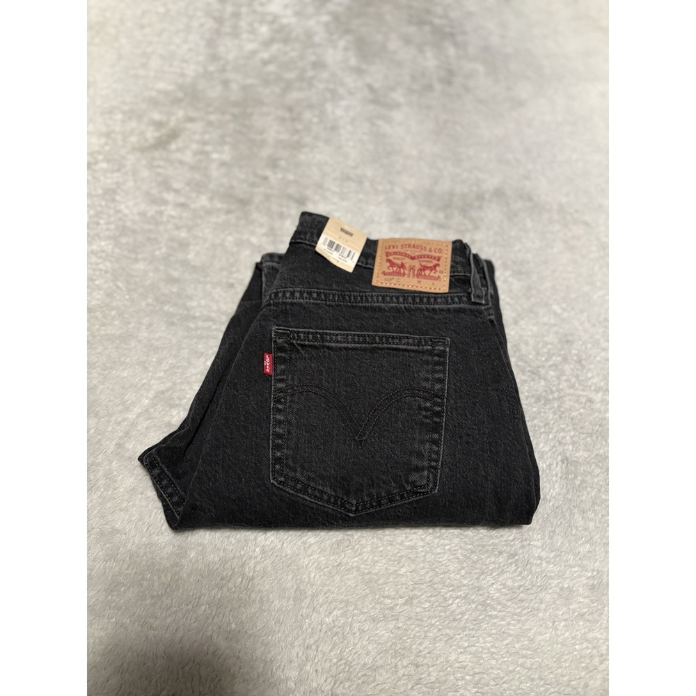 New Levi's 501‎ Curvy Women's Button Fly Black High Rise Straight Jeans 30x30